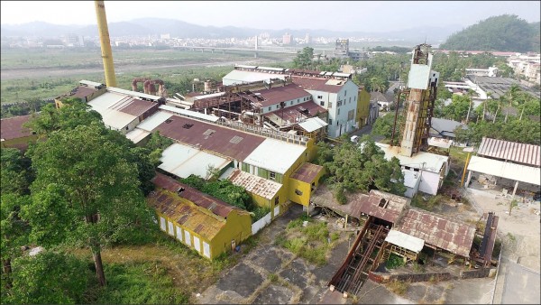 旗山糖廠鳥瞰圖。（記者葛祐豪翻攝）