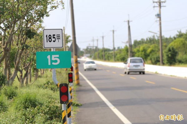 縣道185甲線拓寬工程今天動工。（記者邱芷柔攝）