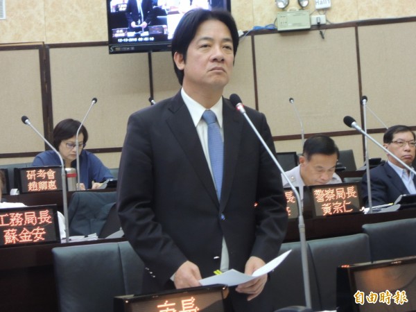 台南市下一屆市長選舉熱提早上場，外界關注市長賴清德心中屬意人選。（記者洪瑞琴攝）