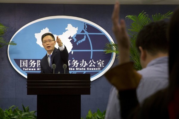 中國國台辦發言人安峰山重申台灣問題是中國的內政，希望美國恪守一中原則。（美聯社）