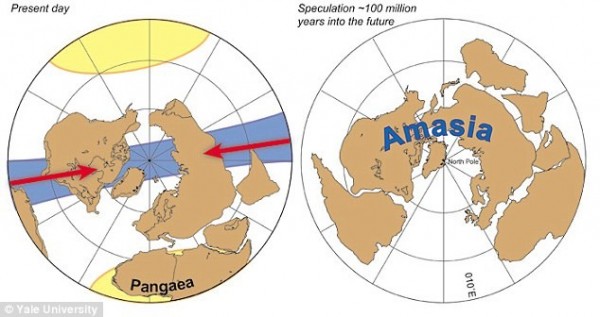 科學家預測地球在2億5千年後將形成一個超級新大陸。（圖擷自DailyMail）