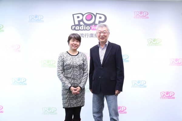 前行政院長陳冲接受黃光芹廣播節目專訪。（POP Radio提供）