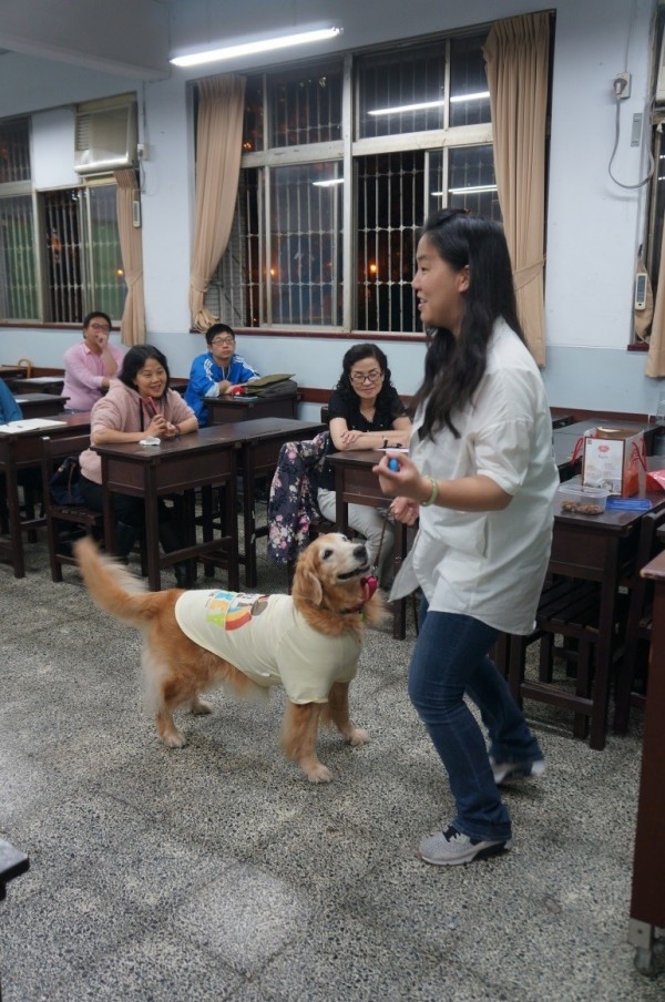 「台北市貓犬學校」飼主攜犬「響片訓練」免費體驗。（動保處提供）