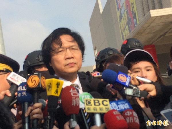 看李永得被盤查事件，葉俊榮：警察執勤不是只有黑與白，盼警民雙贏。（記者李容萍攝）