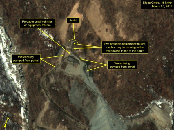 專門監察北韓的「38 North」機構指出，從最新的衛星照片來看，北韓核子試爆的準備工作可能已經進入最後階段。（圖截自38 North網站）