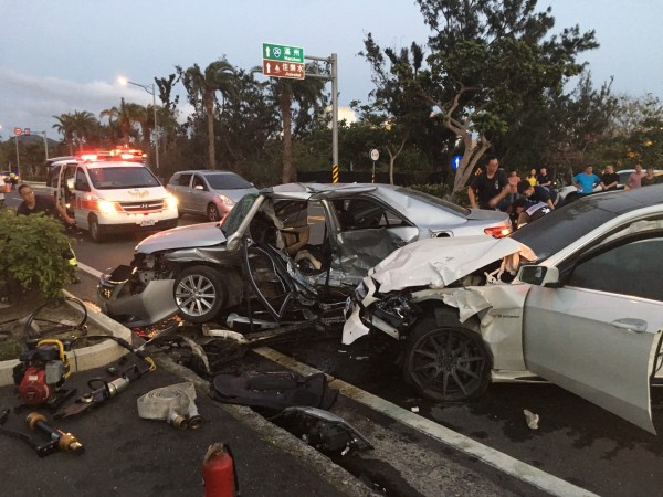 台26線墾丁路段日前發生一死三傷嚴重車禍。（記者陳彥廷翻攝）