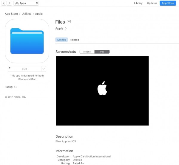 國外程式開發高手「Steve T-S」公布的「Files」App，提供檔案管理功能。（翻攝自Steve T-S推特）