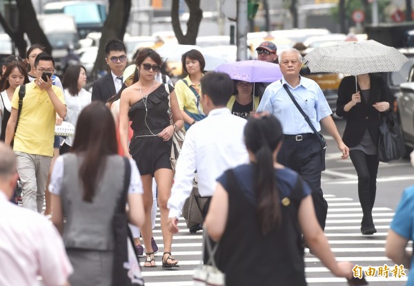 明天（11日）太平洋高壓仍強，各地天氣大致穩定，在偏南風帶來暖空氣影響下，西半部高溫上看36度，紫外線指數也達到過量至危險級，提醒大家務必多多注意防曬。（資料照，記者方賓照攝）