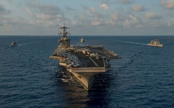 美國參議院軍事委員會表決通過一項國防議案，未來將允許美國海軍船隻例行性停靠台灣港口。（圖截自U.S. Pacific Fleet推特）