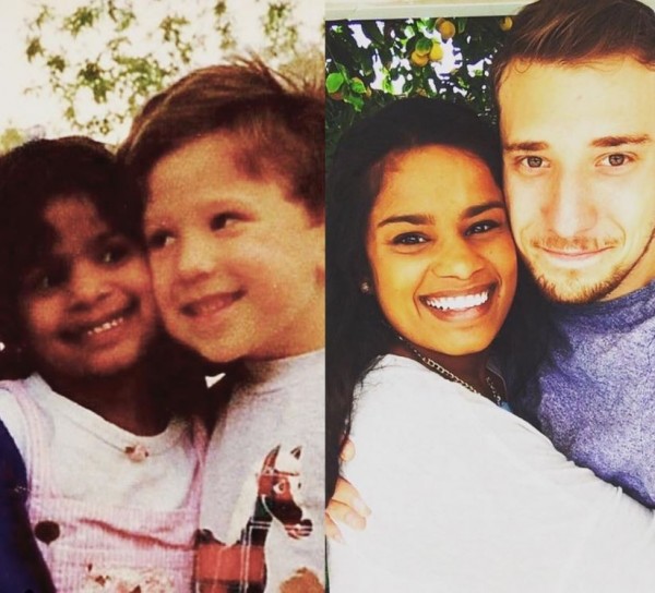 美國男子格羅茨基（Matt Grodsky），3歲在幼稚園時向謝爾（Laura Scheel）告白，宣稱長大以後要娶她回家，結果格羅茨基20年後真的娶回美嬌娘。（圖擷自Instagram）