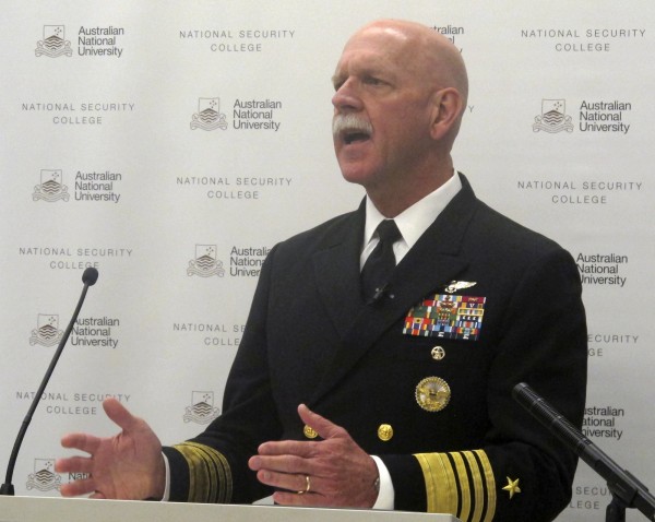 美國太平洋艦隊司令史威夫特（Scott Swift）表示，只要美國總統川普一聲令下，那麼他就會發射核彈攻擊中國。（美聯社）