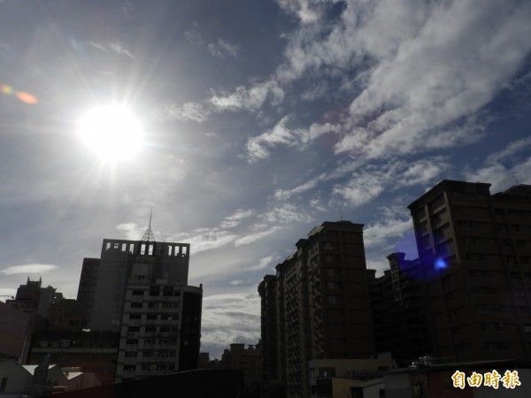 高雄市清晨出太陽。（記者葛祐豪攝）