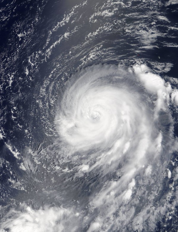 美國氣象預報公司「AccuWeather」稱諾盧為今年地表上最強風暴。（圖擷取自NASA）