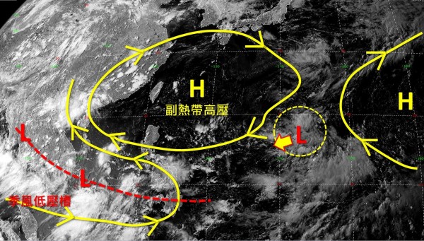 近日天氣持續炎熱，高溫天數屢屢破紀錄。但隨著高壓北抬，下週天氣型態將出現變化。（圖取自天氣職人-吳聖宇臉書）