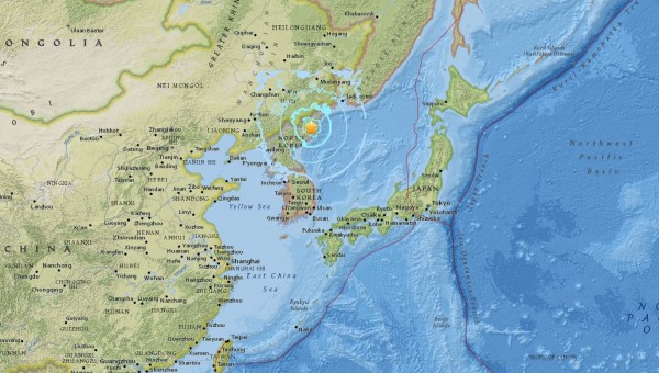 今早11點半在北韓偵測到規模6.3強震，震源深度0，疑似為人工地震，韓國青瓦台隨即表示這起地震可能是北韓第6次核子試驗。（USGS）