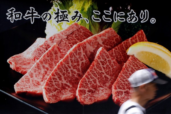 衛福部開放日本輸入牛肉，食品藥物管理署接獲業者申請日本和牛輸入台灣查驗，第一批總重量205.1公斤今晚10點抵達桃園機場。（路透）