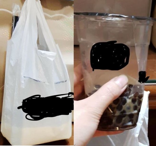 一名女子買飲料將手機和飲料放一起，搭公車回家後發現飲料破掉，手機泡壞無法開機，要求店家賠償。（圖取自《爆怨公社》）