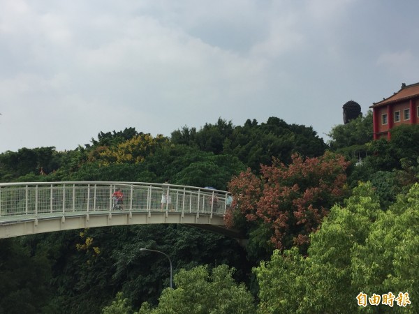 八卦山天空步道人氣退燒。（記者張聰秋攝）