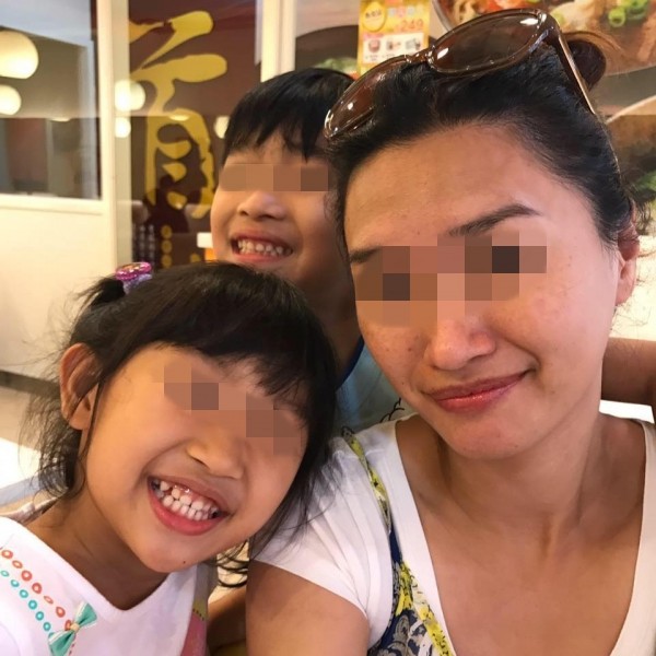 賴男的楊姓妻子，曾在臉書上張貼她與兩名小孩的合照。（記者王冠仁翻攝） 