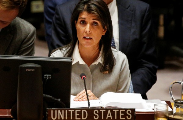 美國眾議員夏波、史密斯今天聯名致函美國駐聯合國大使海利（Nikki R. Haley，見圖），協助解決台灣旅客無法進入紐約聯合國總部大樓參觀的困境。（路透資料照）