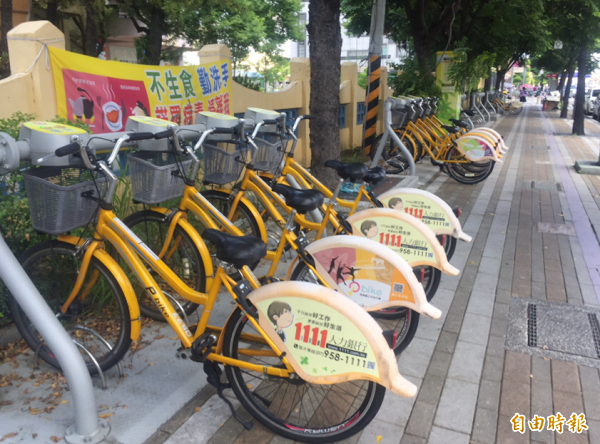 屏東公共自行車pbike再增設2座Pbike租賃站，後天啟用。（資料照，記者羅欣貞攝）