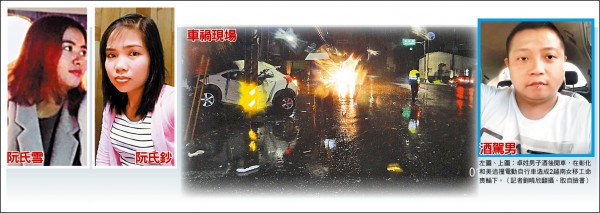 卓姓男子酒後開車，在彰化和美追撞電動自行車造成2越南女移工命喪輪下。（記者劉曉欣翻攝、取自臉書）
阮氏雪與男友一起在台工作，原本計畫今年結婚。（阮氏雪親友提供）
阮氏鈔獨自撫養兩個小孩，自己在台灣工作。（阮氏鈔親友提供）