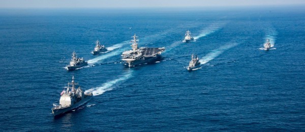 有專家認為川普應該宣示台海為國際公海，藉此推回中國的侵略性行動。（圖擷取自USS Carl Vinson臉書）
