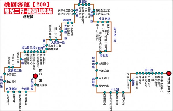 桃園客運209公車路線圖