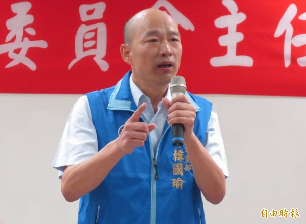 韓國瑜突然現身領先登記台北市長初選，他說是因為太多台北朋友勸進。（資料照）