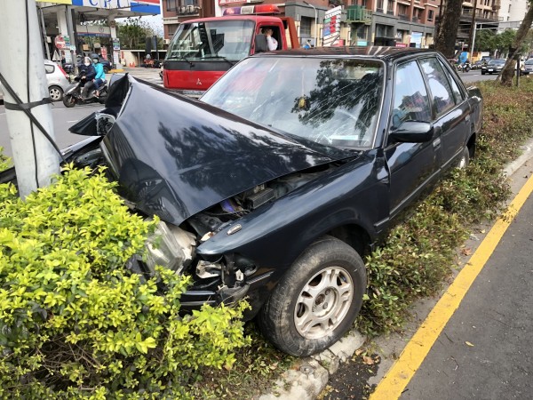 車禍現場。（記者王宣晴翻攝）