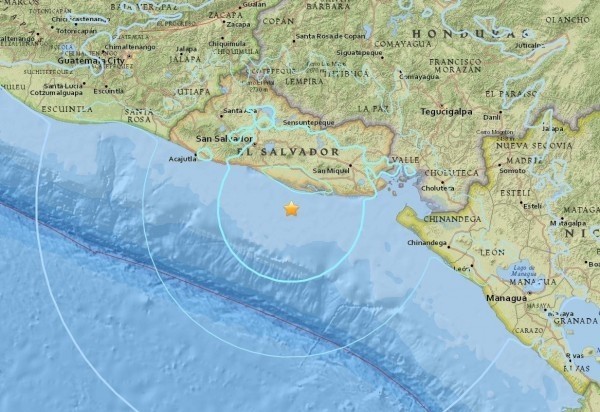 台灣位於中美洲的友邦薩爾瓦多，當地時間2日深夜11時許，發生芮氏規模5.9地震，我駐館已透過通報系統掌握台商與僑胞動態，目前無災情或人員傷亡情報。（圖翻攝自USGS官網）