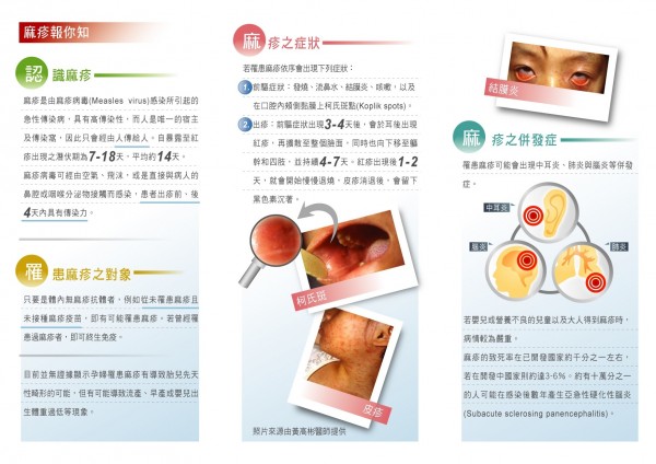 因應虎航麻疹風暴，雲林縣衛生局推「  麻疹報你知」海報，提醒民眾小心防範。（記者林國賢攝）