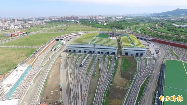 台中市捷運綠線北屯機廠。（記者黃鐘山攝）