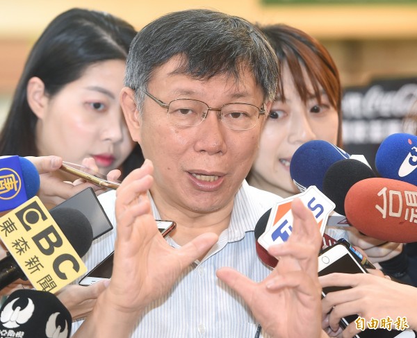 台北市長柯文哲認為，台灣邦交國一直不多，還是活得好好的，代表重要的是台灣的經濟實力。（記者廖振輝攝）