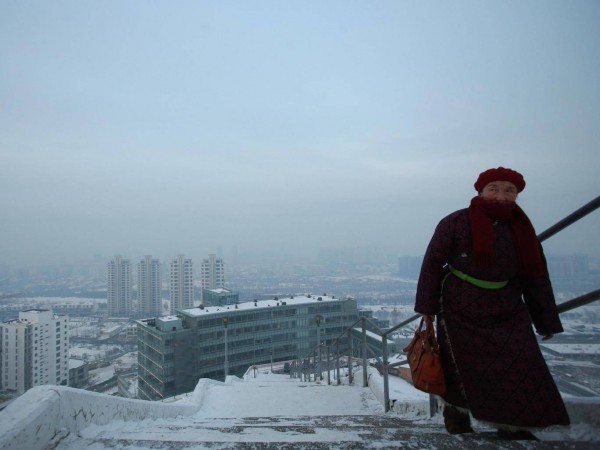 蒙古首都烏蘭巴托是空氣汙染特別嚴重的地區。（法新社）