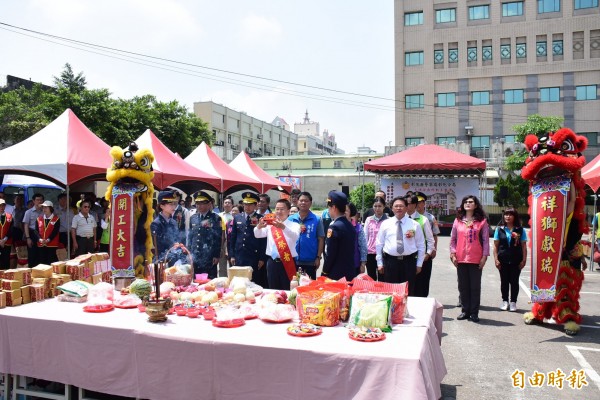 大埔派出所新廳舍工程今天舉行動土典禮。（記者張聰秋攝）