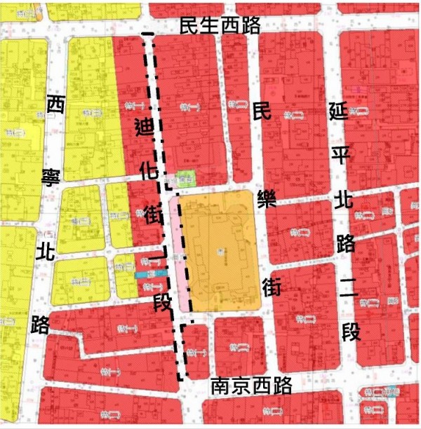 台北市都發局今天（29日）宣布，迪化街將從6月3日起，每週日上午10點到下午5點實施行人徒步區。（都發局）