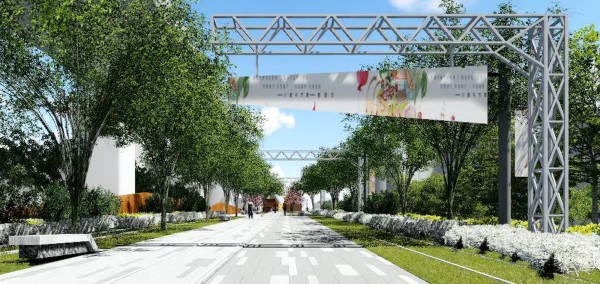 綠空鐵道軸線計畫南段示意圖。(圖由都發局提供) 綠空鐵道軸線計畫南段示意圖。(圖由都發局提供)