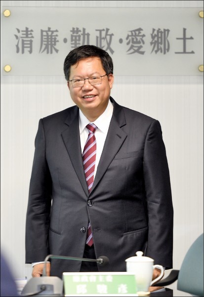 對於傅崐萁可能參選，民進黨的態度相當低調，市長鄭文燦多次受訪時都表示，「誰參選對我而言都一樣，現階段最重要的是做好市政工作。」（資料照）