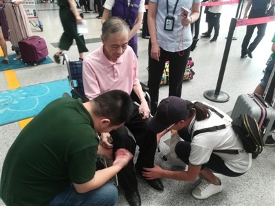 本月24日下午劉震國搭機返台。（圖擷取自四川在線）