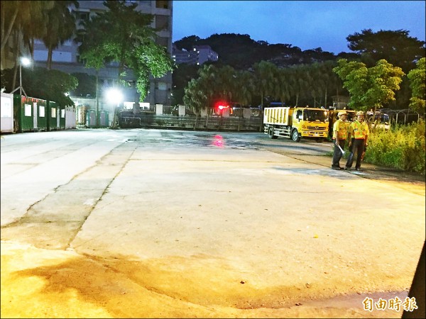 嘉興街垃圾轉運站遷往北市府婦幼警察隊附近、原為公園處苗圃的腹地。（記者周彥妤攝）