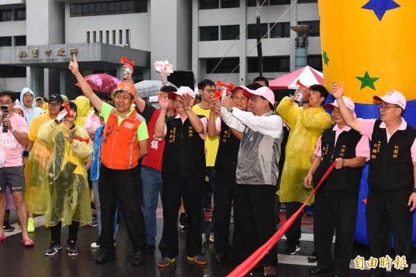 「北台灣媽祖文化節」BOBI RUN路跑活動，從市府廣場出發。（記者謝武雄攝）