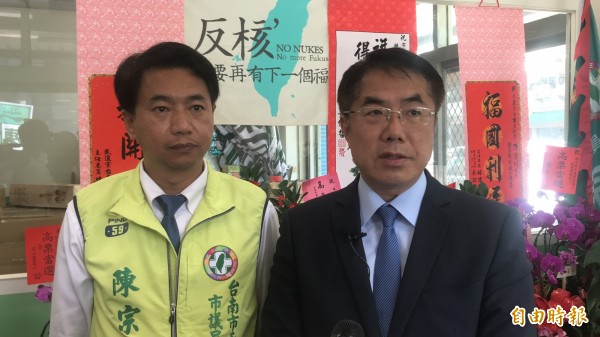 民進黨台南市長參選人黃偉哲針對對手指控民進黨圍剿台北市長柯文哲一事回應。（記者萬于甄攝）