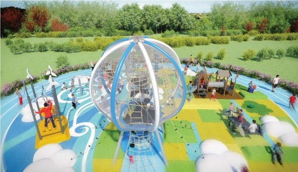 鹿港兒童公園將有丹麥風的遊戲場。（示意圖，沃旭能源提供）