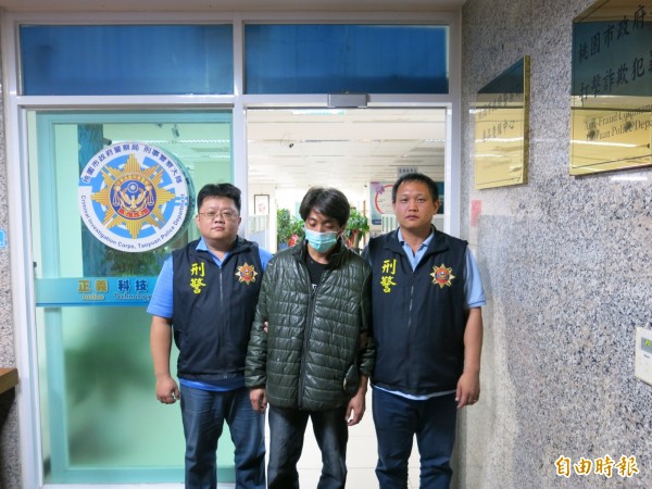 37歲方姓男子因毒品案被台南地檢署通緝，日前北漂到桃園市楊梅區被警方逮捕。（記者魏瑾筠攝）