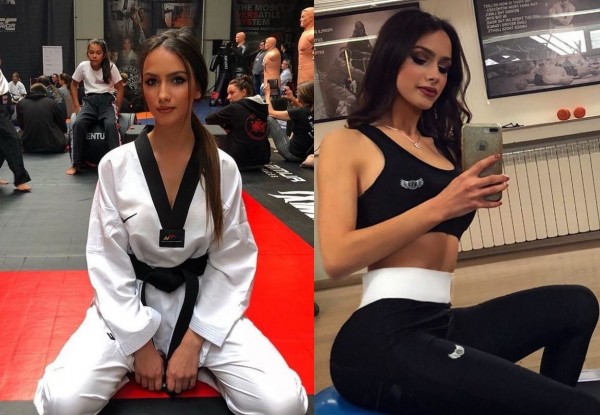 21歲的跆拳正妹莎拉（Sara Damnjanovic）是塞爾維亞人。（圖擷取自「Sara Damnjanovic」IG）