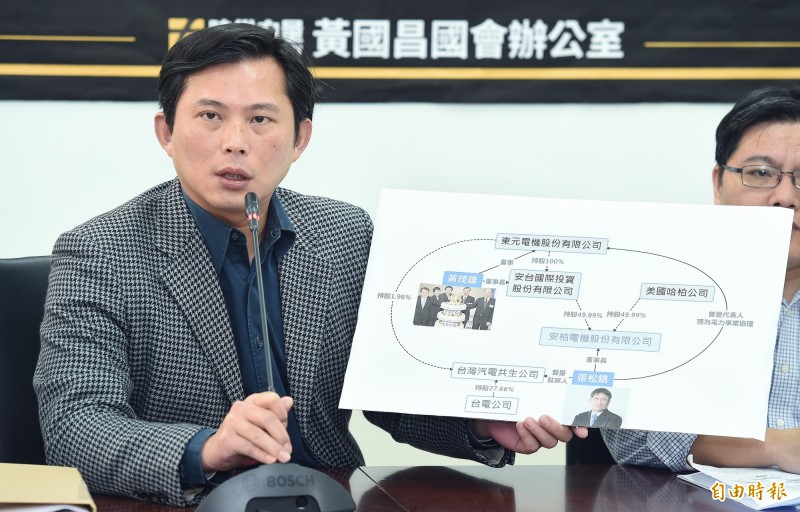 今（19）日台電正式發函要求承包商全面更換東元不合格的防爆器材，對此黃國昌表示，對於如此明目張膽的犯罪行為，台電應立即提告。（資料照）