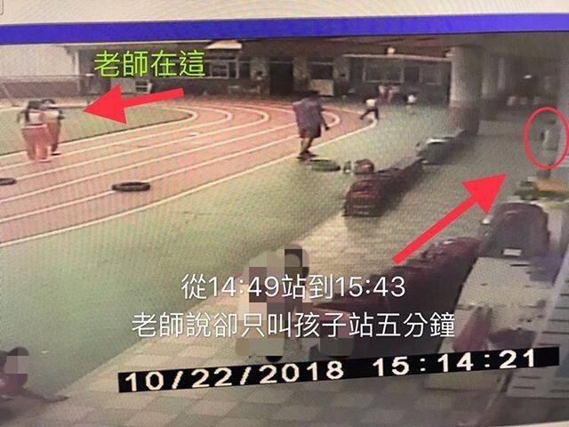 家長把監視器畫面po上網。（取自臉書粉絲專頁「靠北惡質幼兒園」）