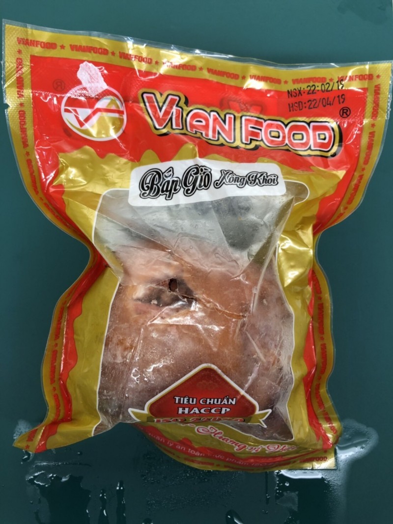 越南豬肉火腿驗出非洲豬瘟。（防檢局提供）