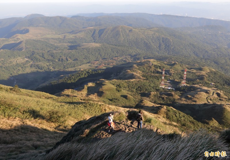 陽明山國家公園，七星山鳥瞰台北市。（資料照）